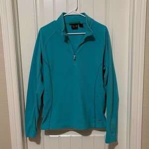Mountain Hardwear Teal Quarter-Zip Fleece Pullover - Women’s size XL